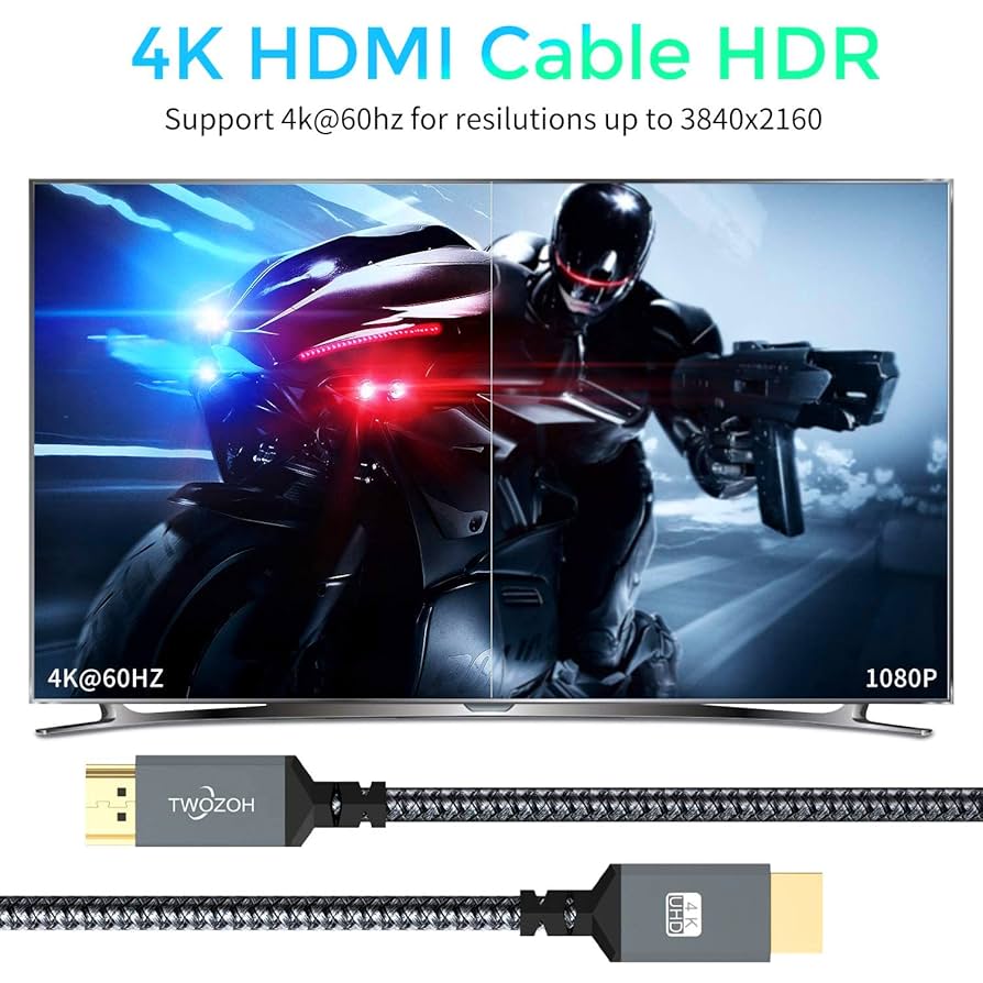 Amazon | HDMI ケーブル 5M, Twozoh HDMI 2.0 4K/60Hz 2160p